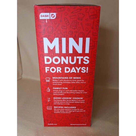 MINI DONUT MAKER EXPRESS, NEW IN BOX - Picture 3 of 7